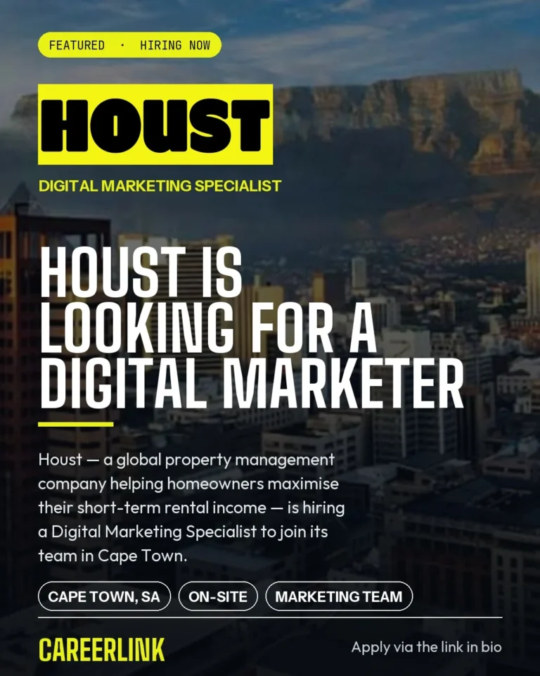 Houst Is Hiring a Digital Marketing Specialist — Hybrid, Cape Town,